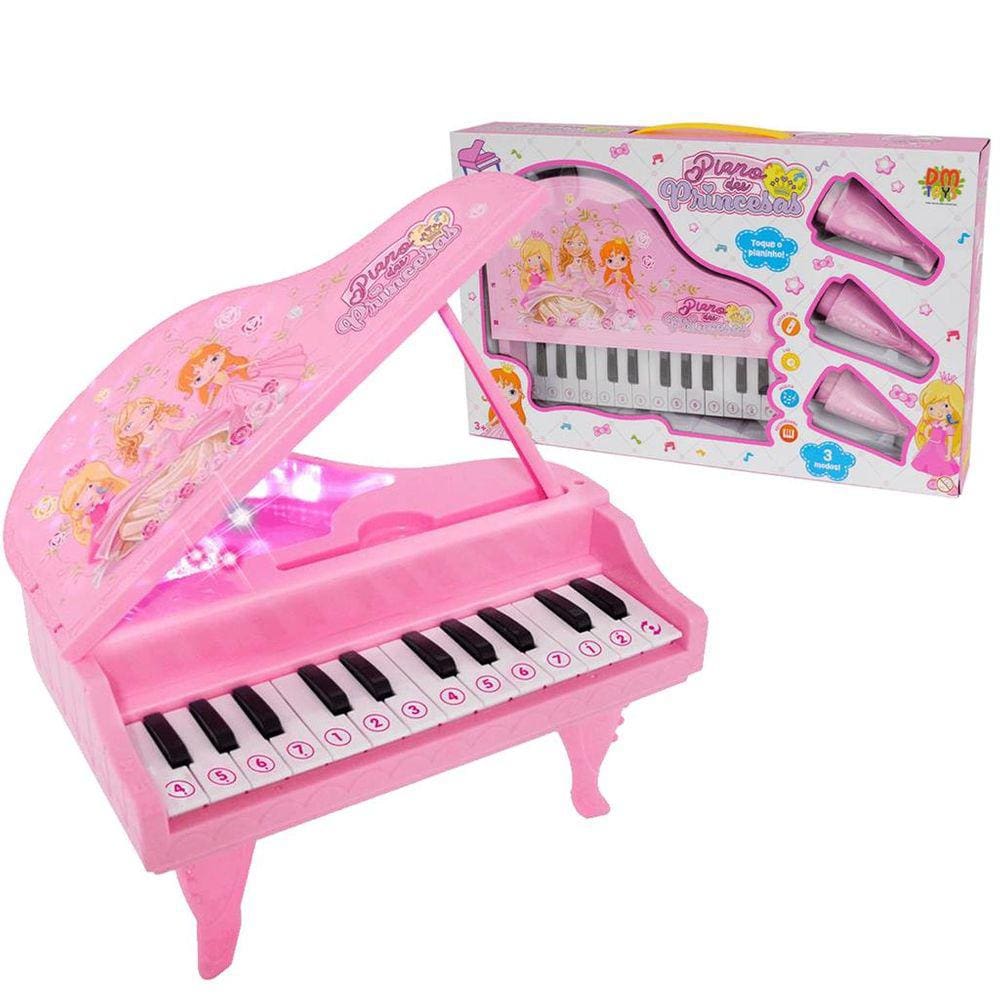 Teclado Musical Infantil - Show - Grava e Reproduz - Rosa - Toyng