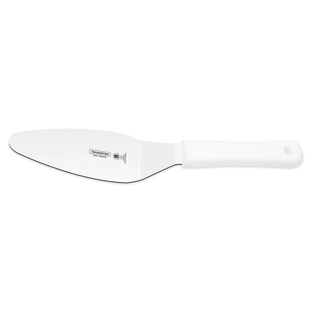 Espátula Para Frituras 6"2 1/4" Tramontina Lâmina Aço Inox E Cabo Branco Tramontina