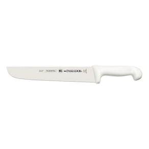 Faca Passador Profissional Com Lâmina Em Aço Inox E Cabo Em Polipropileno Branco 10"