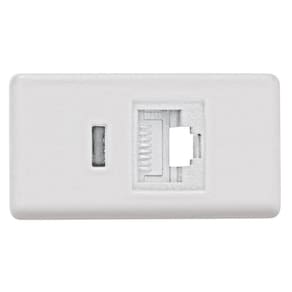 Módulo Tomada De Transmissão De Dados Tramontina Rj 45 Cat 6 Branco Tramontina