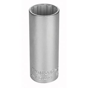 Soquete Estriado Longo Em Aço Cromo Vanádio 32 Mm - Encaixe 1/2" Tramontina Pro Tramontina