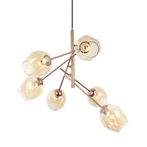 Lustre Pendente Quality Cutie 1331 E27 Fumê - 6 Lâmpadas