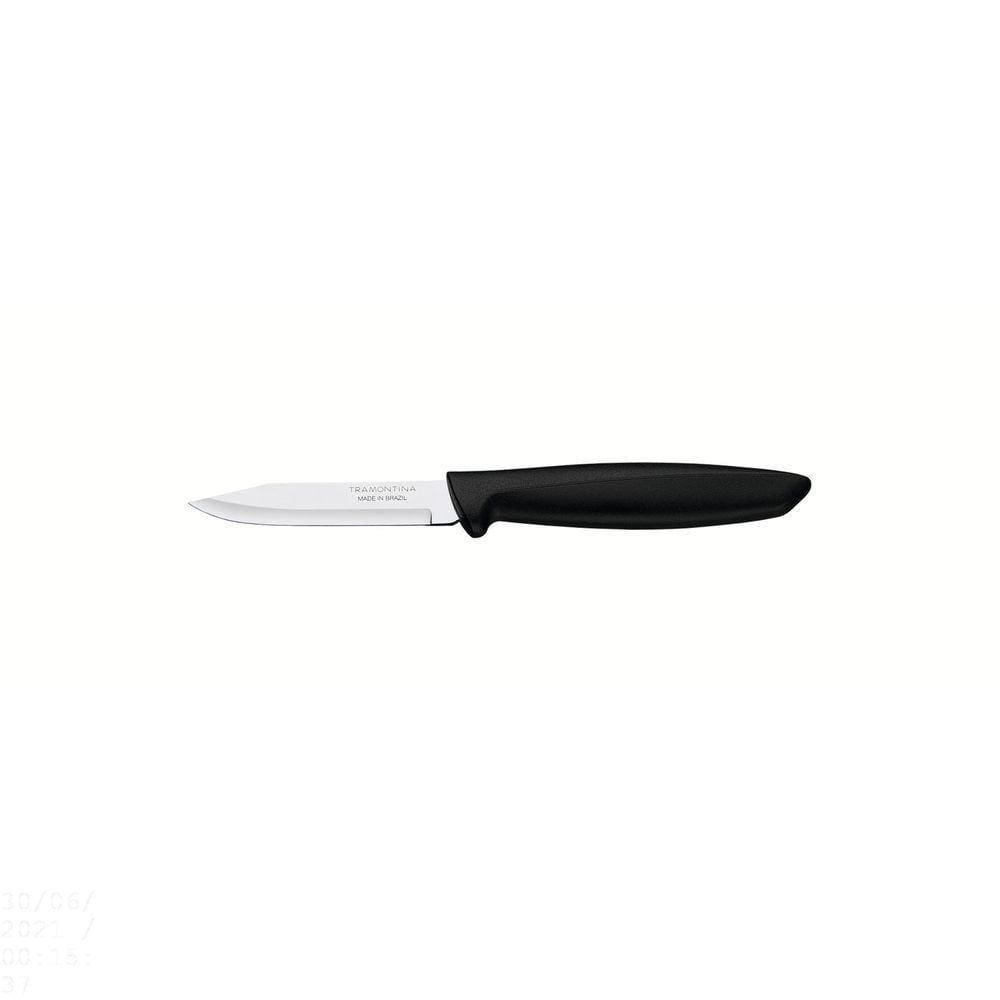 Faca Para Legumes E Frutas Plenus Com Lâmina Em Aço Inox E Cabo De Polipropileno Preto 3"
