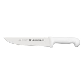 Faca Passador 8" Profissional Com Lâmina Em Aço Inox E Cabo Em Polipropileno Branco