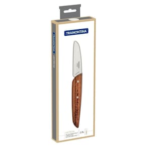 Faca Para Legumes E Frutas Verttice Com Lâmina Em Aço Inox E Cabo De Madeira Natural 3"