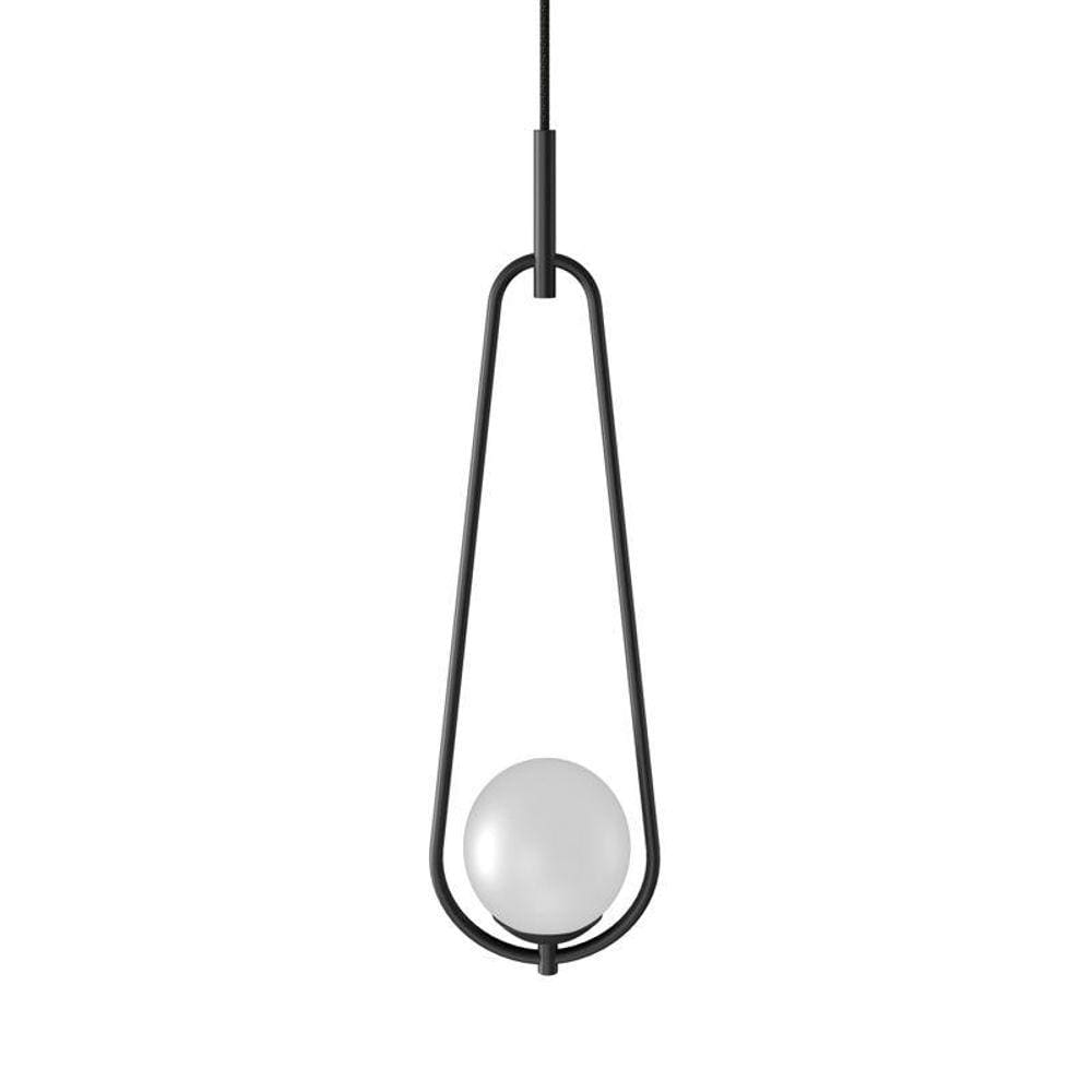 Lustre Pendente Orluce Pendolo Preto G9 - 580x140x120mm