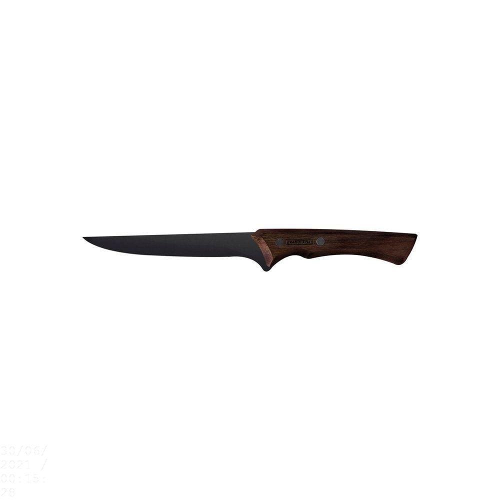 Faca Para Desossar Churrasco Black Com Lâmina Em Aço Inox Escurecido E Cabo De Madeira 6"