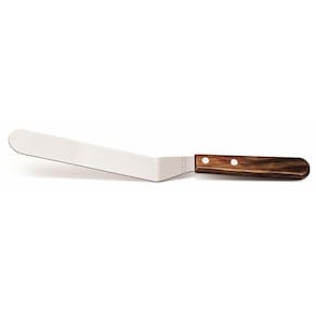 Espátula Para Confeiteiro 7" Tramontina Em Aço Inox Cabo Madeira Castanho Polywood Tramontina