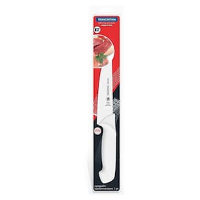 Faca Para Carne 8" Lâmina Em Aço Inox Tramontina Cabo Branco Polipropileno Tramontina