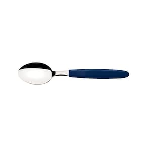 Colher Para Sobremesa Ipanema Com Lâmina Em Aço Inox E Cabo De Polipropileno Azul