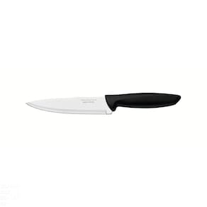 Faca Chef Tramontina Plenus Com Lâmina Em Aço Inox E Cabo De Polipropileno Preto 6" Tramontina