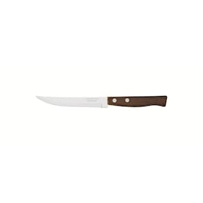 Conjunto De Facas Para Churrasco E Frutas Tradicional Em Aço Inox E Cabos De Madeira Natu