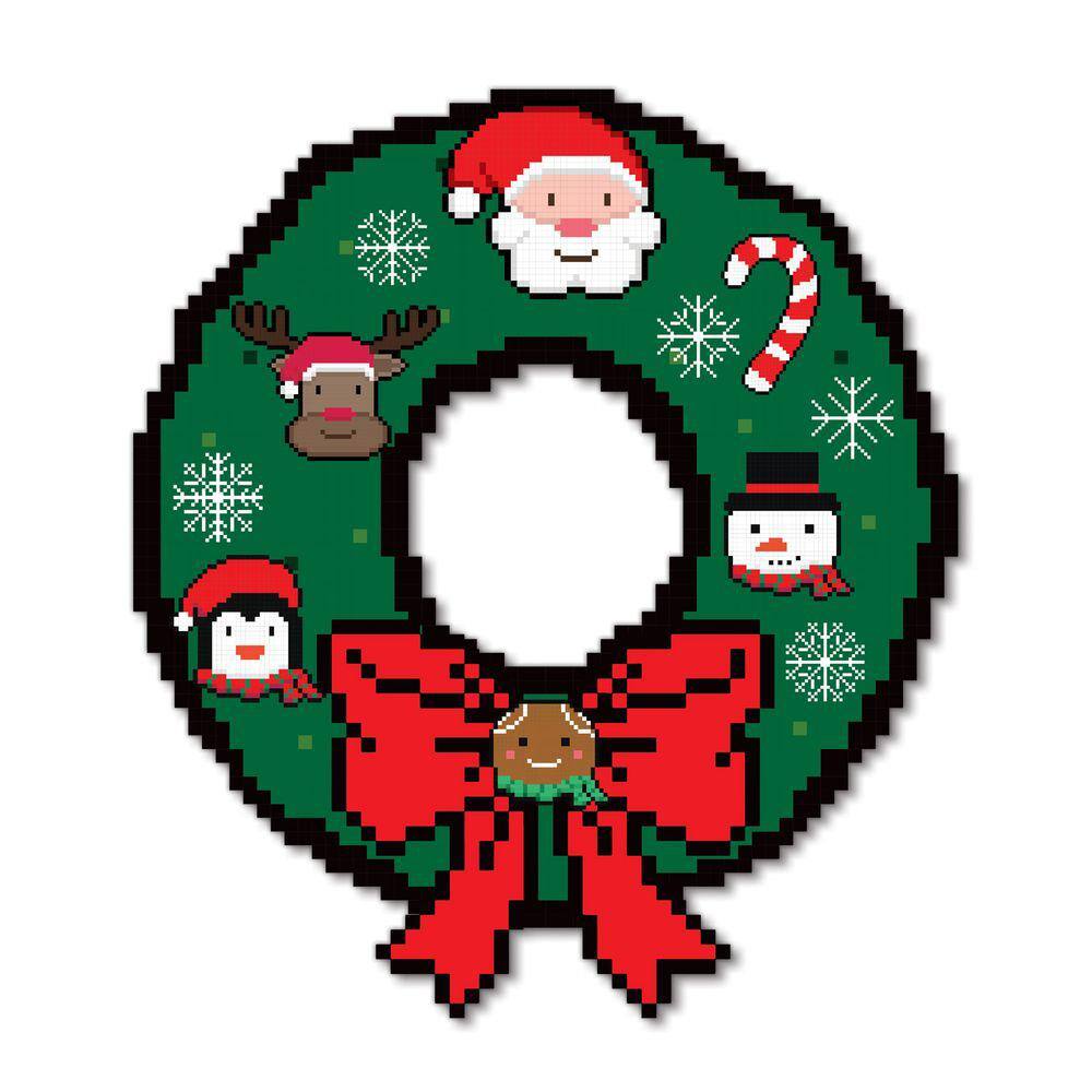 Guirlanda Natalina - Natal - Pixel Art - Papai Noel