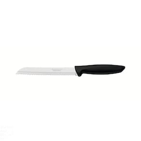 Faca Para Pão Tramontina Plenus Com Lâmina Em Aço Inox E Cabo De Polipropileno Preto 7" Tramontina
