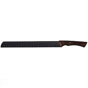 Faca Para Fatiar Churrasco Black Com Lâmina Em Aço Inox Escurecido E Cabo De Madeira 12"