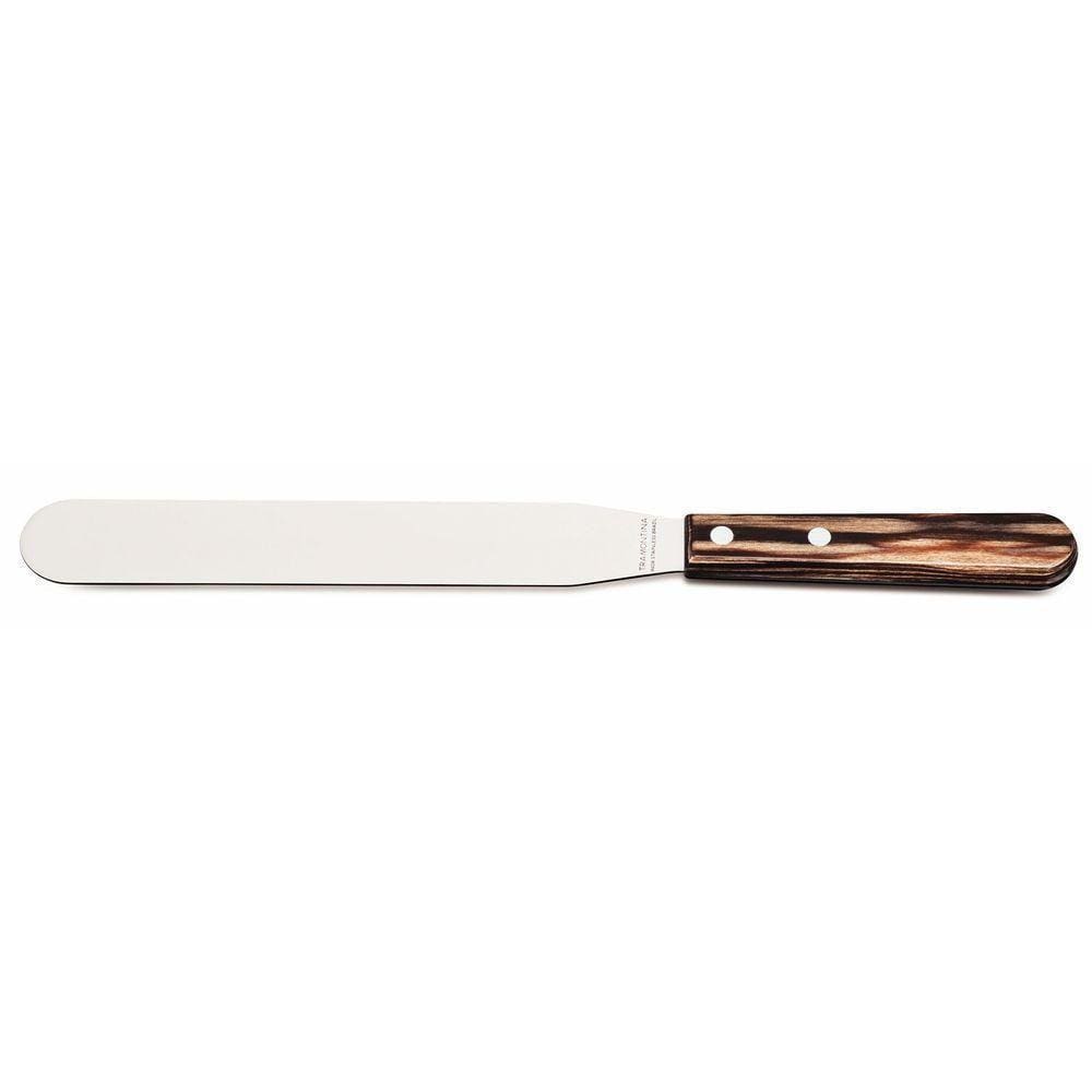 Espátula Para Confeiteiro 8" Polywood Tramontina Em Aço Inox Cabo Madeira Castanho Tramontina