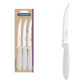 Conjunto De Facas Para Churrasco Ipanema Com Lâminas Em Aço Inox E Cabos De Polipropileno