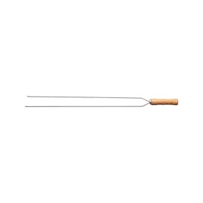 Espeto Duplo Para Churrasco Tramontina Com Lâmina Em Aço Inox E Cabo De Madeira 75 Cm Tramontina