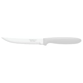 Faca Para Churrasco Ipanema Com Lâmina Em Aço Inox E Cabo De Polipropileno Branco 5"