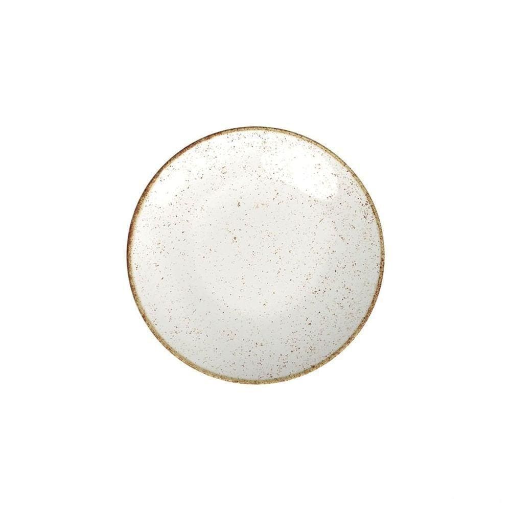 Prato Sobremesa Tramontina Rústico Marrom Em Porcelana Decorada 21 Cm Tramontina
