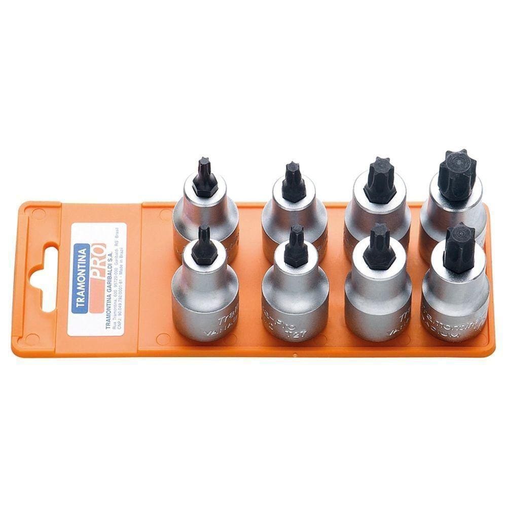 Jogo De Soquetes 1/2” Ponta Trafix - 8 Peças Tramontina