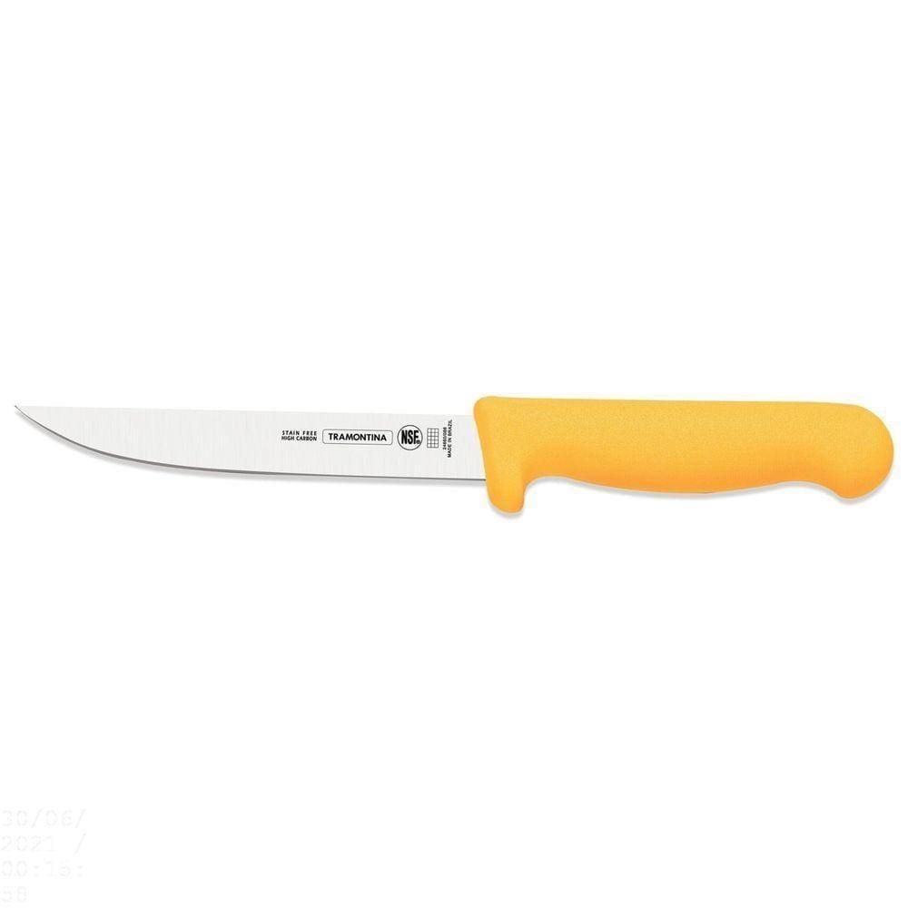 Faca Para Desossar 6" Lâmina Em Aço Inox Tramontina E Cabo Amarelo Tramontina