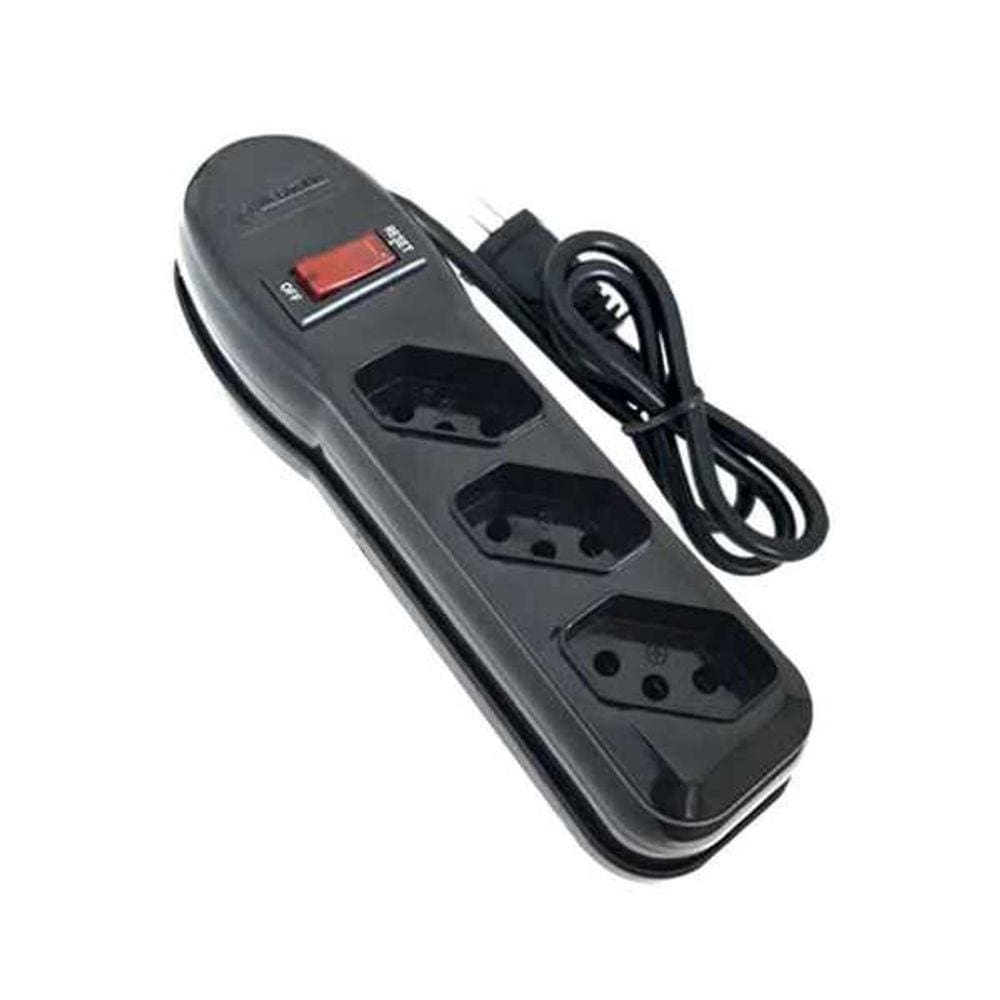 Filtro De Linha 3 Tomadas Bivolt Preto Megatron