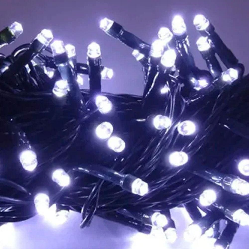 Luz de Natal Cordão 500 Lâmpadas Led Branco Fio Verde Externo Bivolt 50 Mts Ip44