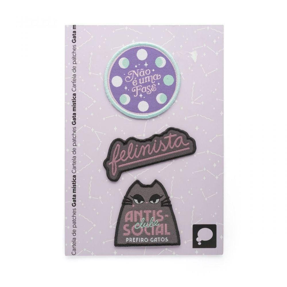 Cartela De Patches Gata Mística