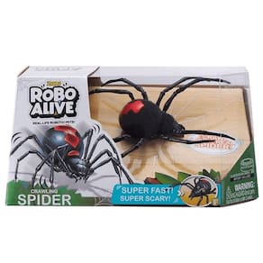 Figura Eletrônica Robo Alive Aranha Preto e Vermelho Candide
