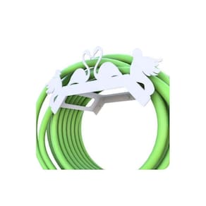 Suporte Enrolador De Mangueira De Jardim F.Pássaro Branco