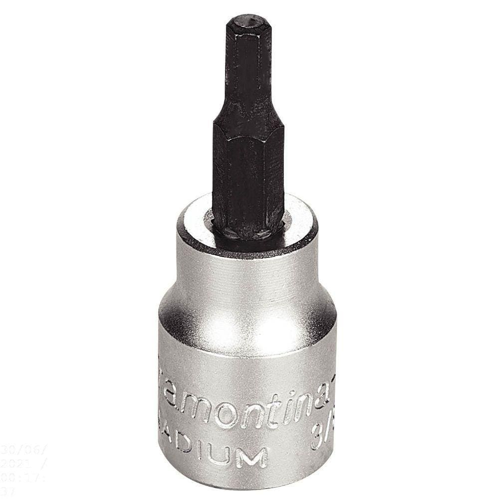 Soquete Em Aço Cromo Vanádio Ponta Hexagonal 4 Mm - Encaixe 3/8" Tramontina Pro Tramontina