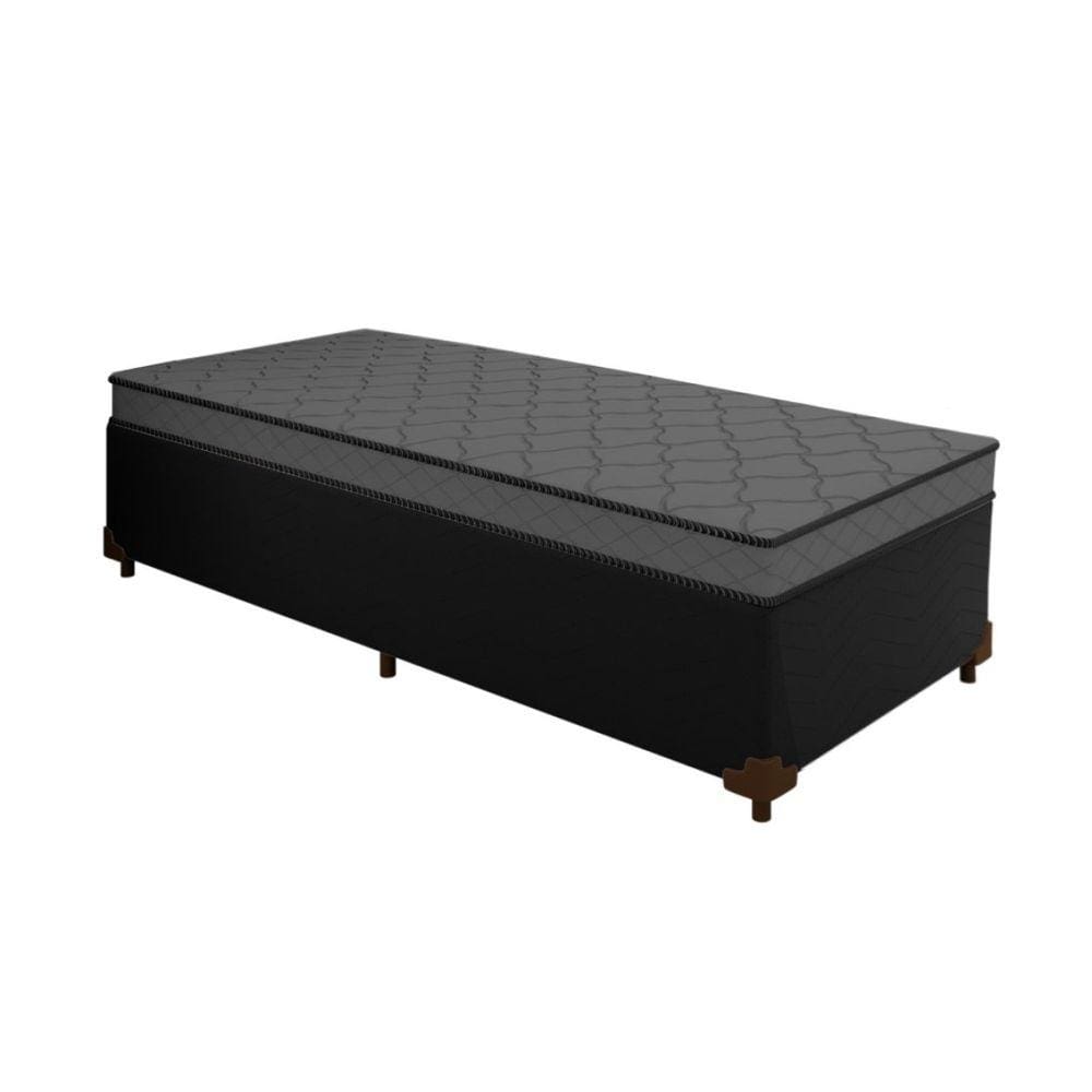 Cama Box Conjugado Solteiro Noruega Preto