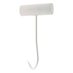 Gancho Central Profissional Master Em Aço Inox Com Cabo Em Polipropileno Branco