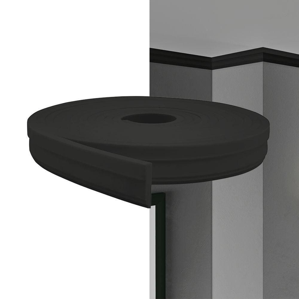 Rodateto Eva Autocolante 5cm Rt34 Preto 10 Metros Meurodapé