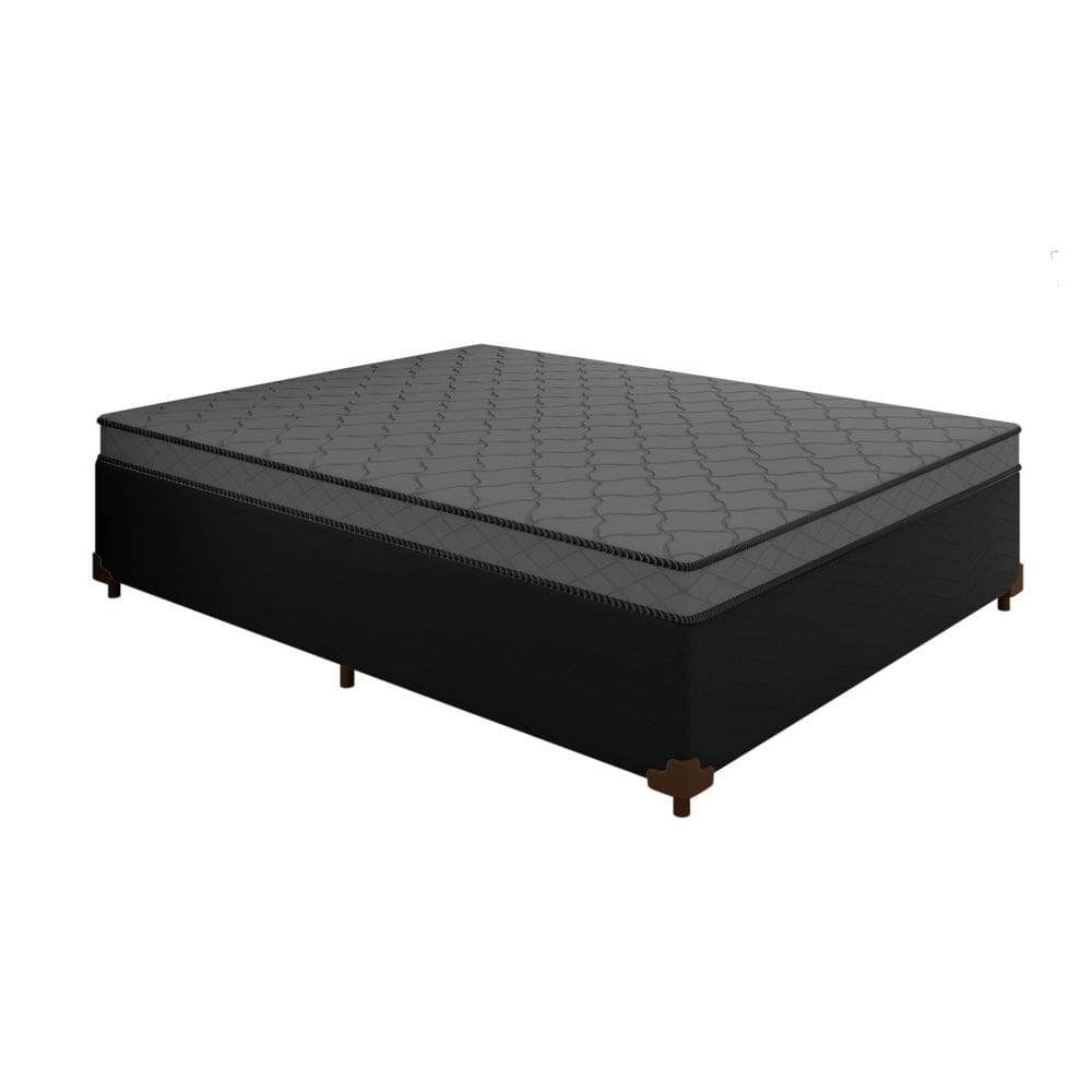 Cama Box Conjugado Casal Noruega Preto