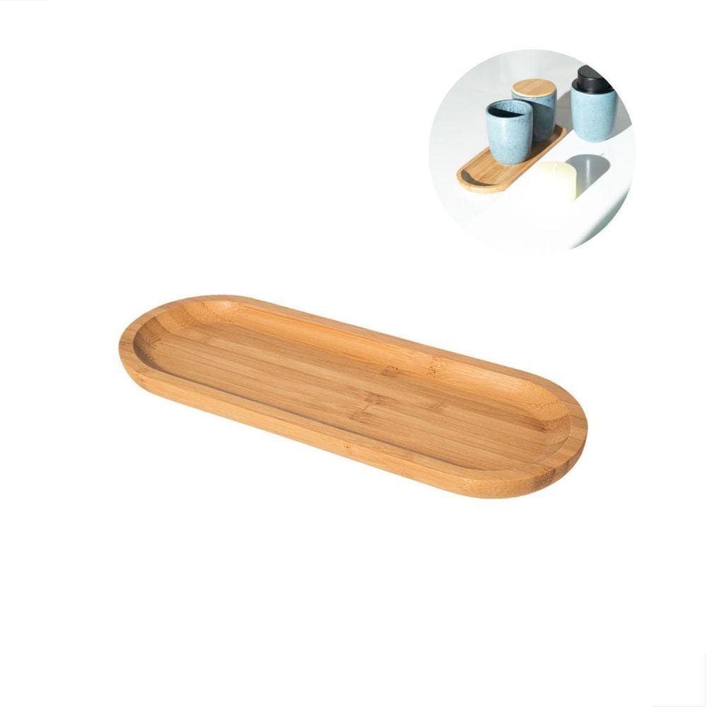 Bandeja Bambu Bamboo Banheiro Lavabo Osaka Ou 29X10X9Cm