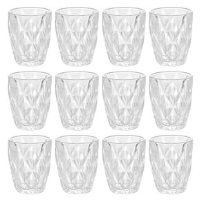Jogo de Copos de Vidro Diamond Transparente 270ml 12 peças - Lyor