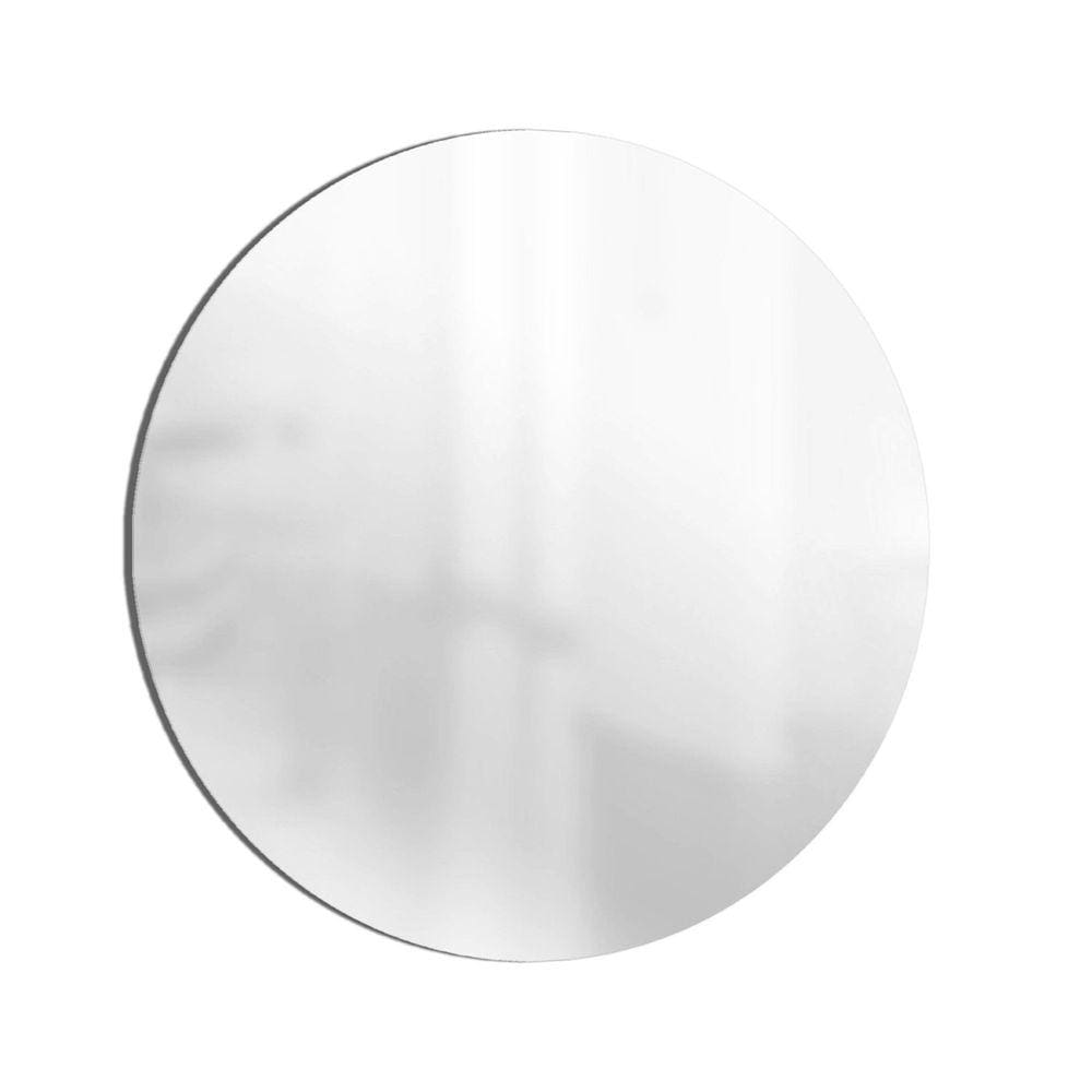 Espelho Redondo com LED Multiuso Lapidado Pendurador In House Decor LED Branco