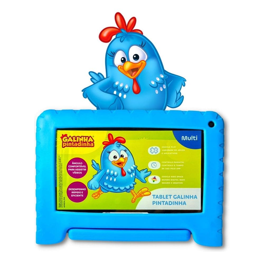 Tablet Multilaser Galinha Pintadinha Azul 64gb Wi-fi
