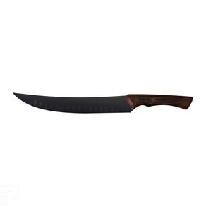 Faca Para Carne Churrasco Black Com Lâmina Em Aço Inox Escurecido E Cabo De Madeira 10"
