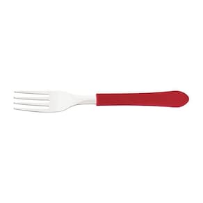 Garfo De Mesa Tramontina Leme Com Lâmina Em Aço Inox E Cabo De Polipropileno Vermelho Tramontina