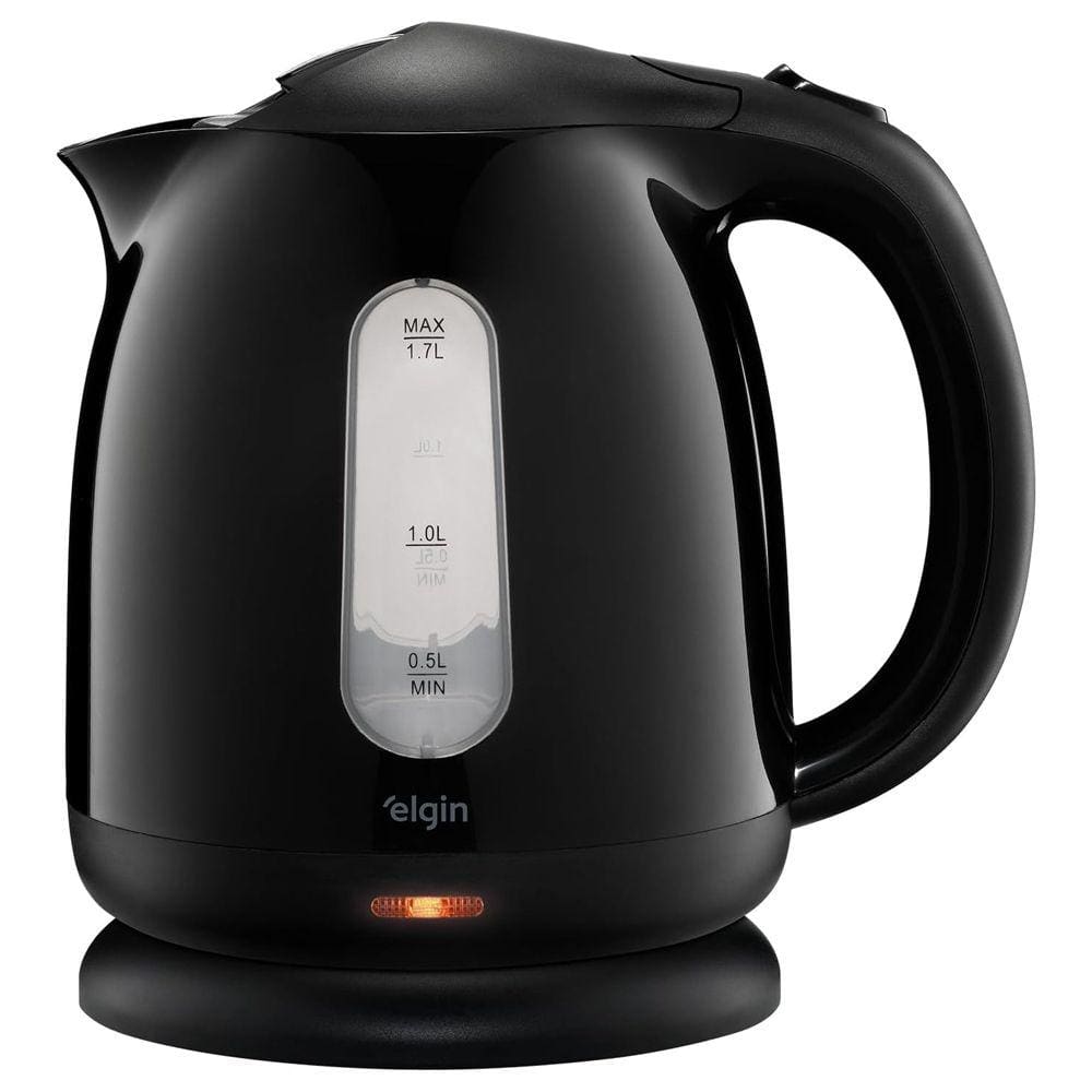 Chaleira Elétrica Elgin com Visor Preta Auto Stop 1,7 Lts