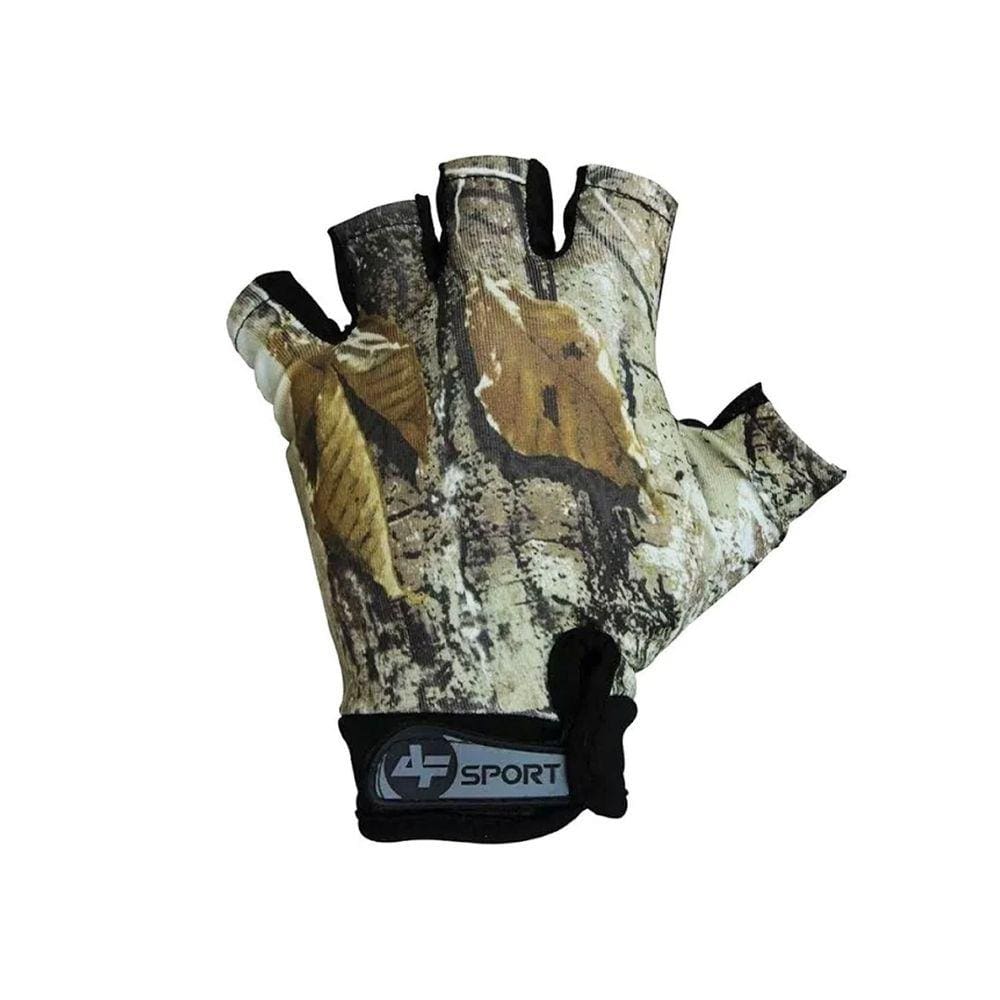 Luva Pesca Tiro Esportivo Albatroz YL015 New Camu Meio Dedo Nylon Antiderrapante