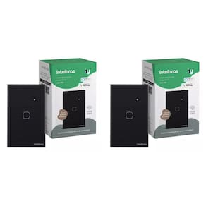 Kit 2 Interruptores Smart Inteligente Touch Wi-fi 1 Tecla Ews 1001 Intelbras