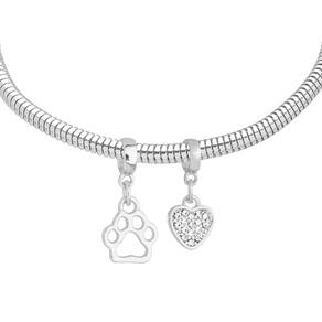 Pulseira Pet Veterinária Para Pandora Banhado a Prata 925