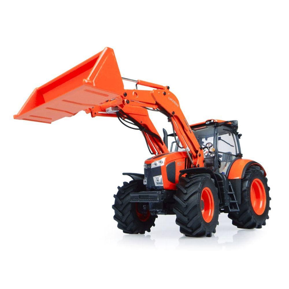 Miniatura Trator Kubota M7-171 Com Pá Carregadeira 1/32