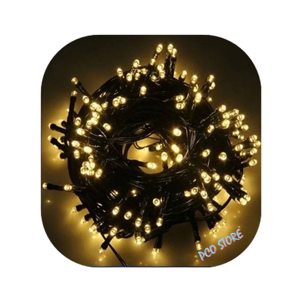 Cordão 300 Led 8 Funções Prova D`água 30 Metros Bivolt 31v Uso Externo Natal