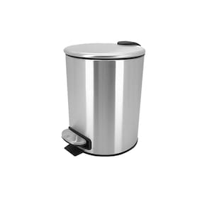 Lixeira 5 Litros Aço Inox Com Pedal Cesto Removível Mimo