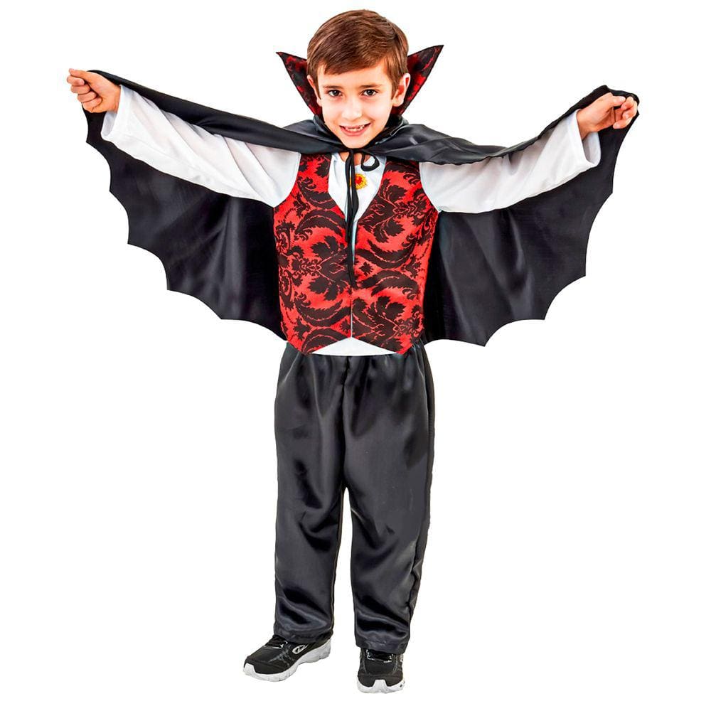 Fantasia infantil Capa zorro vampiro bruxo ou bruxa preta na